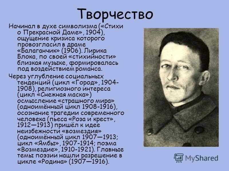 Александр блок биография творчество и влияние на русскую литературу